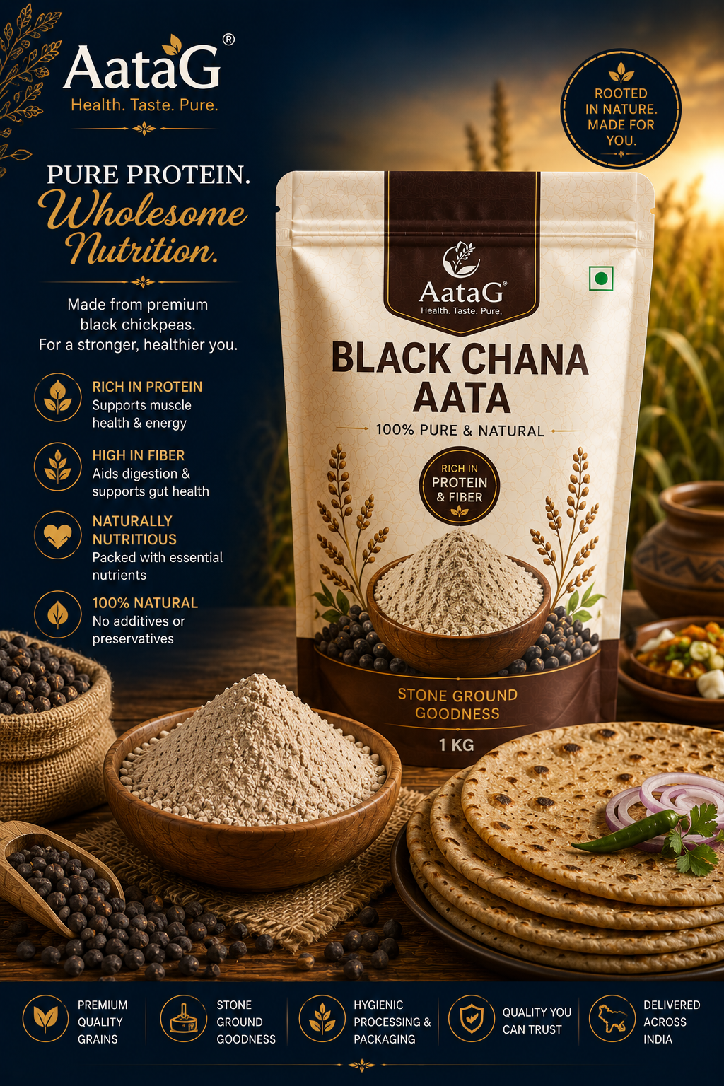 Black Chana Aata